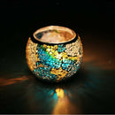 Mosaic Glass Candle Holder Bowl Tealight Votive Holder Wedding Home Decor