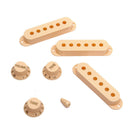 Pickup Cover Knobs Switch Tip Set for Electric Guitar Great Parts Light Yellow