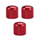 Musically Aluminum Dome Control Knobs for Electric Guitar or Bass Pack of 3