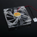 LED Light CPU Cooling Fan Computer PC Clear Case Quad 12CM Heatsink Blue