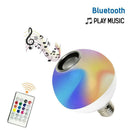 Smart E27 RGB Bluetooth Speaker LED Bulb Lamp Light Dimmable with Remote Control