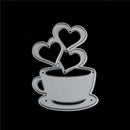 Excellent Love Heart Coffee Cup Shape Cutting Dies Carbon Steel Stenc 3C