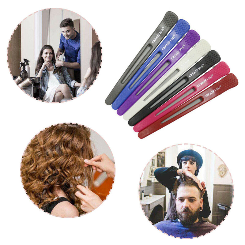 6x Pro Hair Sectioning Clips DIY Styling Hairpins Barrettes Color Random