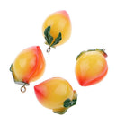 12pcs DIY Peach Pevery Charms Jewelery Making Kids Creative Art Craft Beads