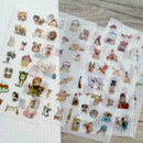 6 Sheets PVC Flowers Stickers Cartoon Cat DIY Stickers Decor Stationery Sti U0H3