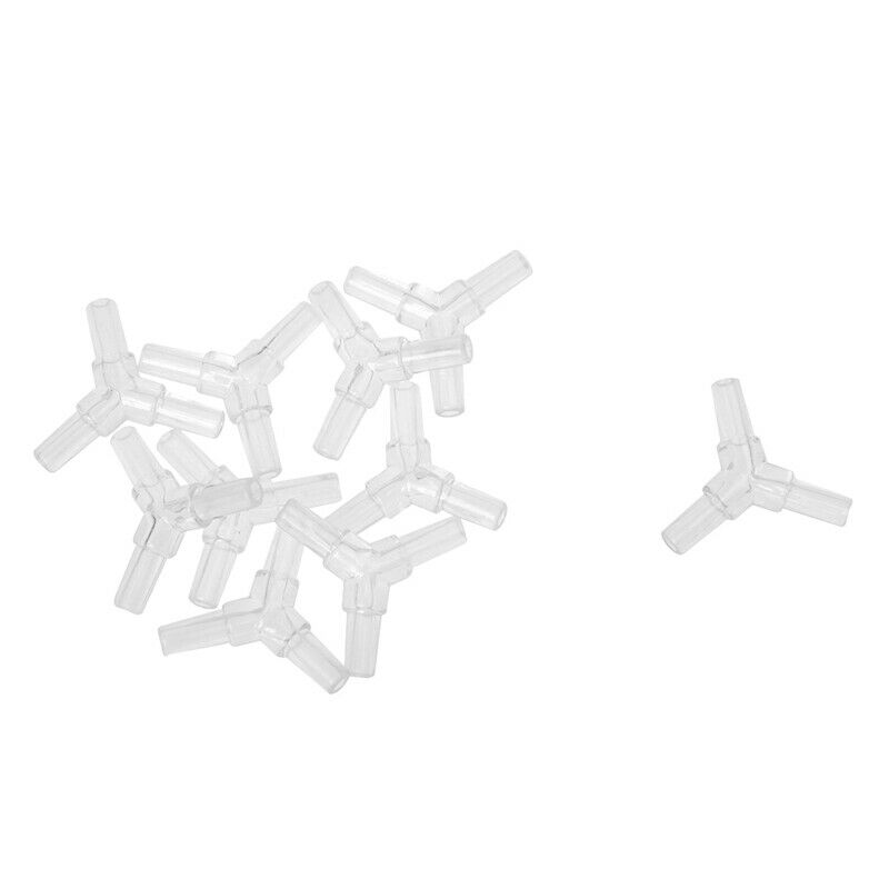 10 x Aquarium 3 way Connector Airline Connector for Aquarium Air Hose