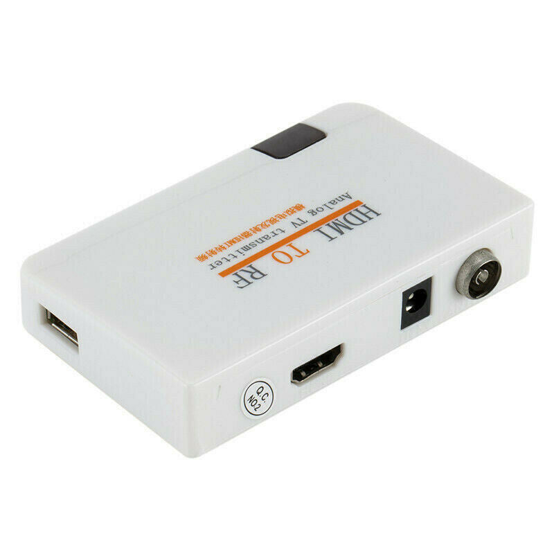 HDMI To RF Coaxial AV Converter Adapter Box TV Transmitter W/ Remote Control
