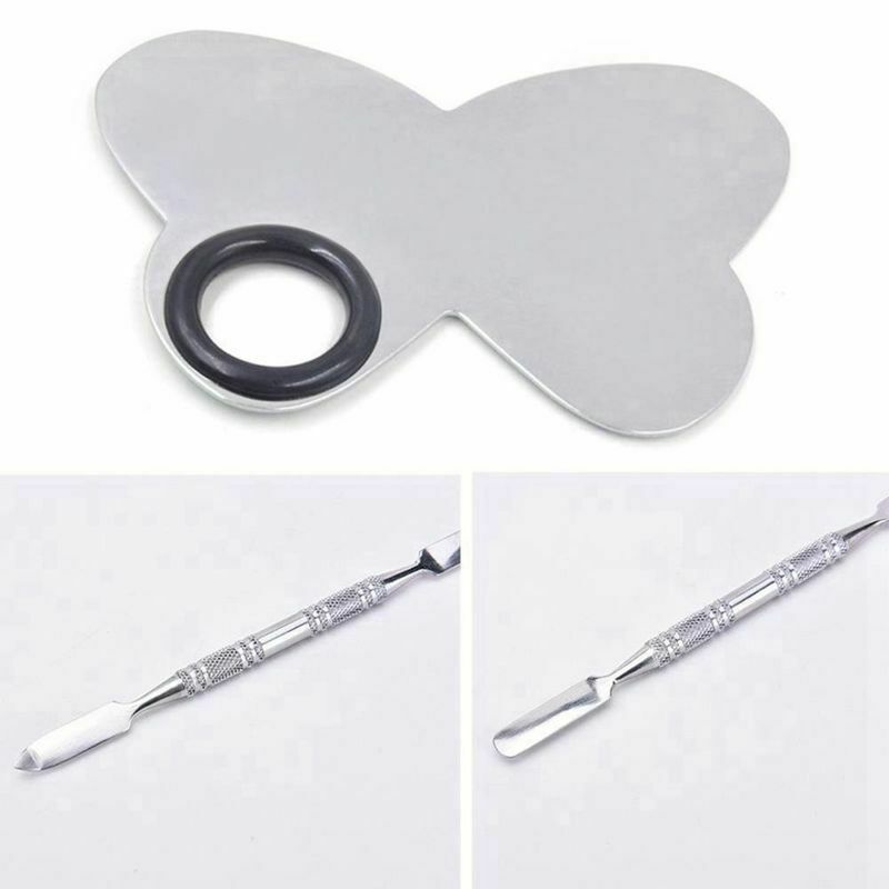 2Pc Butterfly Shape Nail Art, Make-up, Eye Shadow Dappen Dish For Paint Col U2R6