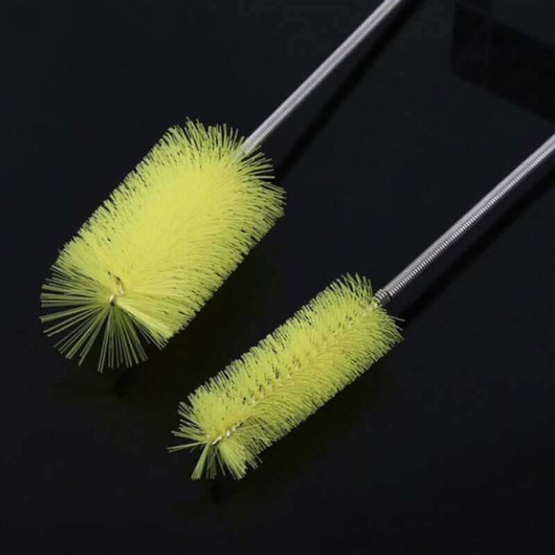 Long Aquarium Fish Tank Double Head Cleaner Brushes Tube Pipe Hose Pump  UUQ