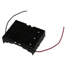 Black plastic 3 slots 2-core 3 x 3.7V 18650 battery holder container I6W6