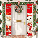 Merry Christmas Snowman Santa Claus Banner Flag Walls Hanging Decor. Xmas Z4Y2