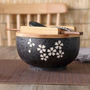 Japanese Bowl Instant Noodles Tableware Dining Room Tableware Salad Ceramic O7G3