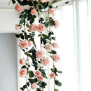 180cm Artificial Rose Flower Vine Wedding Decorative Real Touch Silk Flower I2W9