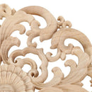 Woodcarving Furniture Decoration Solid Wood Door Round Applique Flower Him  A6V7