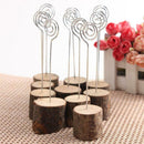 10pcs Wooden Name Card Photo Holder Wedding Party Menu Folder Clip Stand