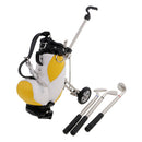 Mini Desktop Golf Cart Bag Holder And Golf Club Pen Office Desk Novelty Gift -