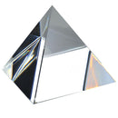 2.4'' Transparent K9 Crystal Optical Pyramid Prism, Paperweight Collectible Home
