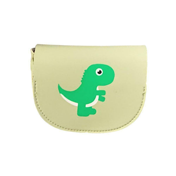 Kids Shoulder Bag Cartoon Cute Purse Leather Mini Messenger Handbag (Green)