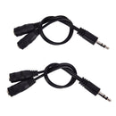 3.5mm Male To Dual 3.5mm Female Earphone Headphone Stereo Audio Splitter Cable Z