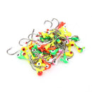 50pcs Mix Lead Round Jigs Head Fishing Lures Baits Jig Hook Fish Tackle