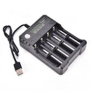 Usb Battery Charger Intelligent 4 Slots Aa Aaa Lithium Rechargeable Fast SmartM&