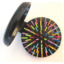 1x Mini Round Folding Comb with Mirror Magic Health Massage Brush Hair Comb JR