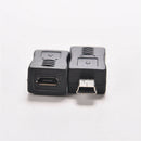 Micro USB Female to Mini USB Male Adapter Charger Converter Adaptor Black NEW