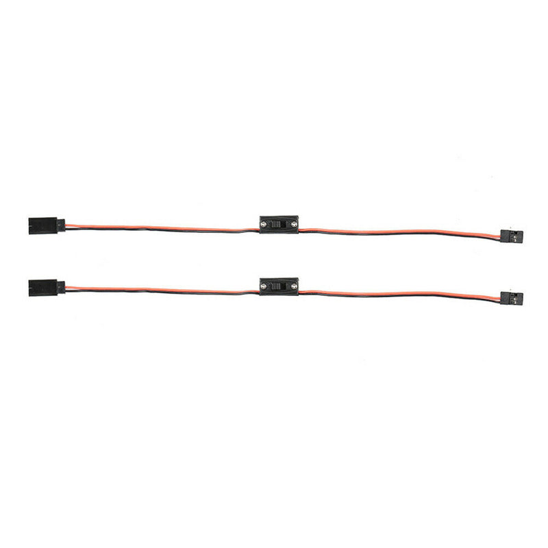 2pcs Receiver Extra Channel Extended Cable with Power Switch for RC Cars