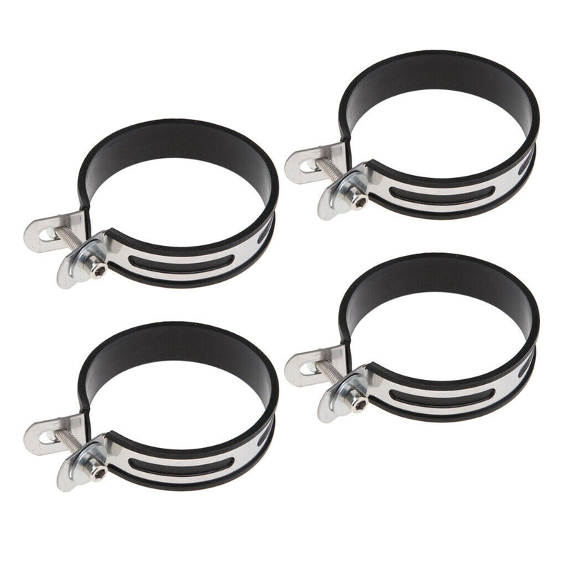 4x Motorcycles Scooter Exhaust Pipe Muffler Holder Clamp Fits 100mm Diameter