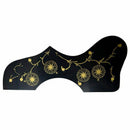 Flower Decoration EJ200 Style Acoustic Guitar Pickguard, Black G2Y7