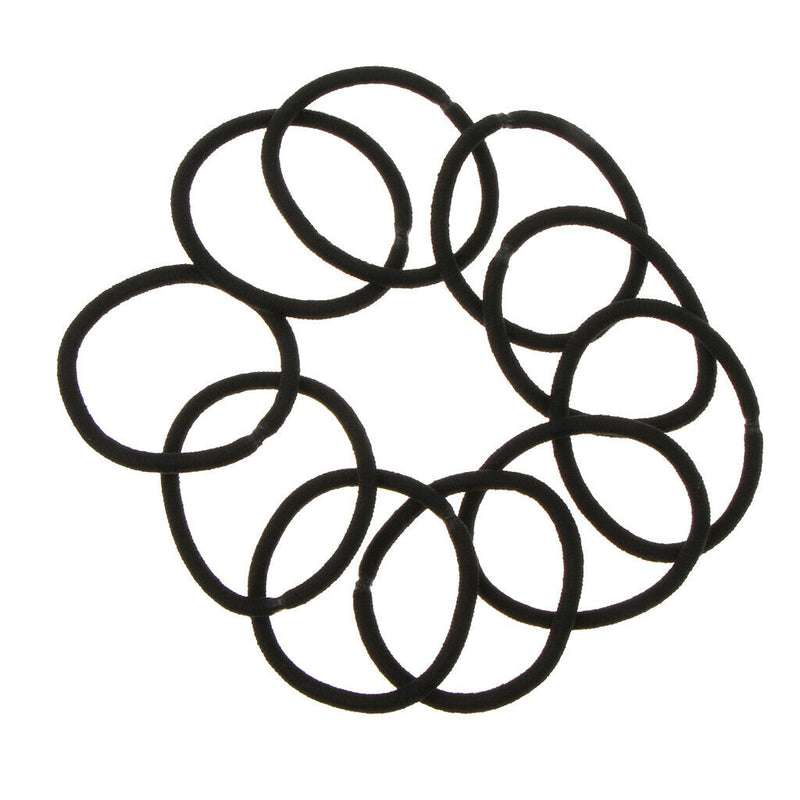 20 Pieces Assorted Black Elastic Rubber Band Rope for DIY Hair Accessories Hair
