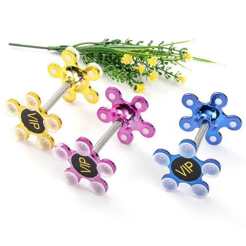Flower Car Phone Stand 360 Rotatable Magic Suction Cup Holder Random Color