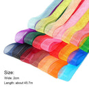 2 Rolls 20mm Organza Polyester Ribbon Woven Edge Home Party Wedding Decoration