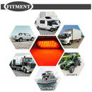 2Pcs 6 Inch Oval Red 22 LED Truck Taillight Transparent Reversing Tail Ligh