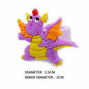 2PCS Cute Cartoon Dinosaur Finger Ring Soft Rubber Dinosaur Rings Kids Toys Gift