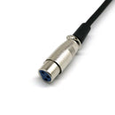 1ft XLR Female to Right Angle Male Microphone Audio Extension Cable