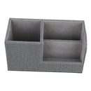 Leather Pen Holder Pen Container Tabletop Storage Box Gray
