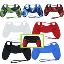 Silicone Protector Case Cover w/Lanyard for Sony PS4 Controller DualShock4