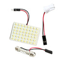 48 LED Dome Festoon Interior Bulb Roof Light with T10 Adapter Festoon Base