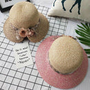 Flowers Summer Hats for Women Fashion Design Women Hit color Beach Sun Hat  R8C1