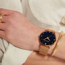 Hannah Martin Movement Night Flash Starry Sky Dial Stainless Steel Waterpro