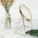 1X(Metal Decorative Mirror Lady Desktop Makeup Mirror Crafts Three-Dimensio
