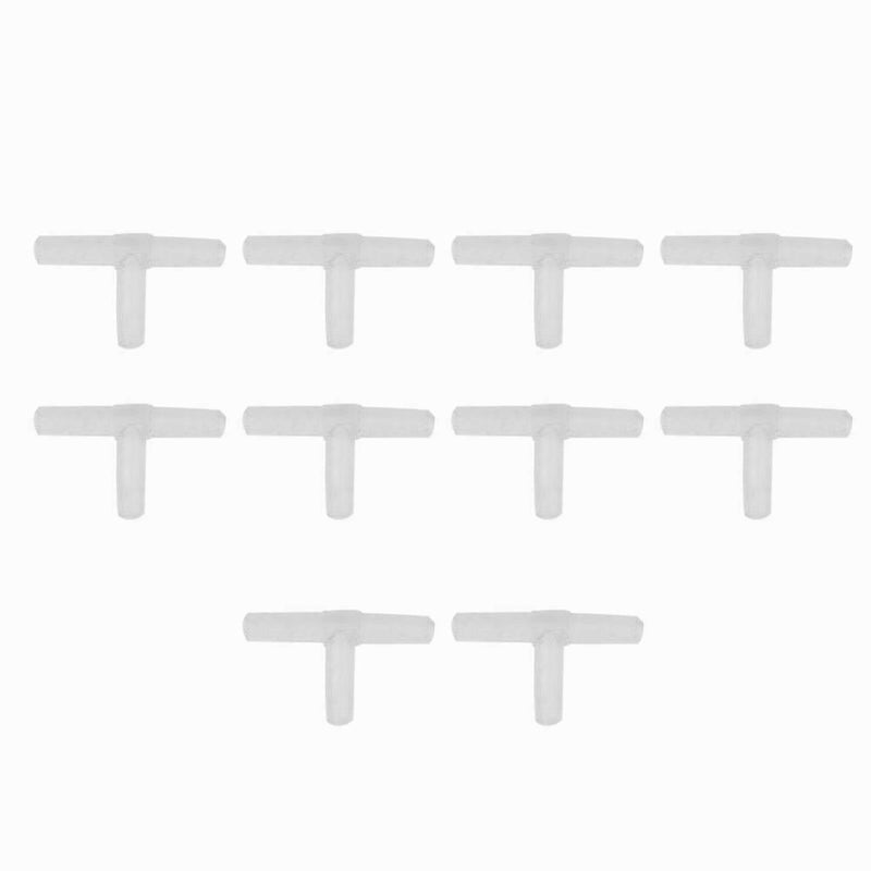 10pcs Aquarium Air Pump Line Tubing Joint Tee-Connectors Water Pipe Adapter