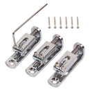 3 Pieces Solo Single Guitar Bridge With Wrench For 3/4/5/6/7/8 String Guitar,