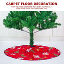 Christmas Tree Skirt Print Floor Mat Festival Decor for New Year (C 60cm)