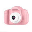 Dual Lens Kids Mini Digital Camera + 32GB TF Card USB Card Reader (Pink) A