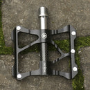 Road Mountain Bike Platform Pedals Flat Sealed Bearing 9/16 Inch Black