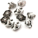 10x Stainless Steel wire cable rope simplex  wire rope grips clamp caliper 2mmJR