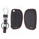 1* Car Leather Remote Key Chain Cover Holder Case For Hyundai Santa Fe GLS Sport