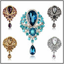 Large Fashion Drop Pendant Crystal Wedding Grace Lady Rhinestone Brooch Pin Hot~